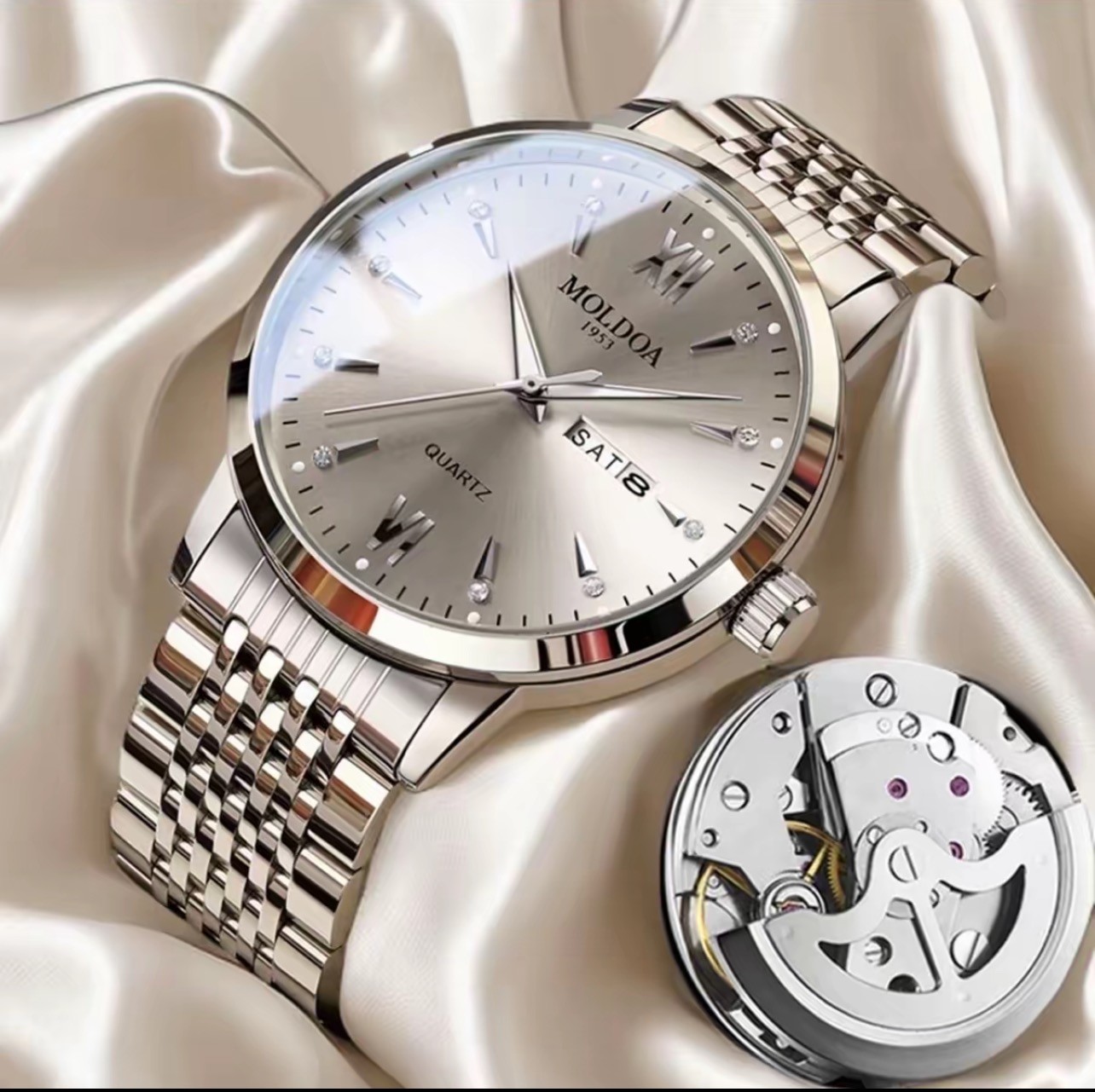 机械【直播间都在这里下单】男士手表防水夜光日历镂空奢华新款时尚