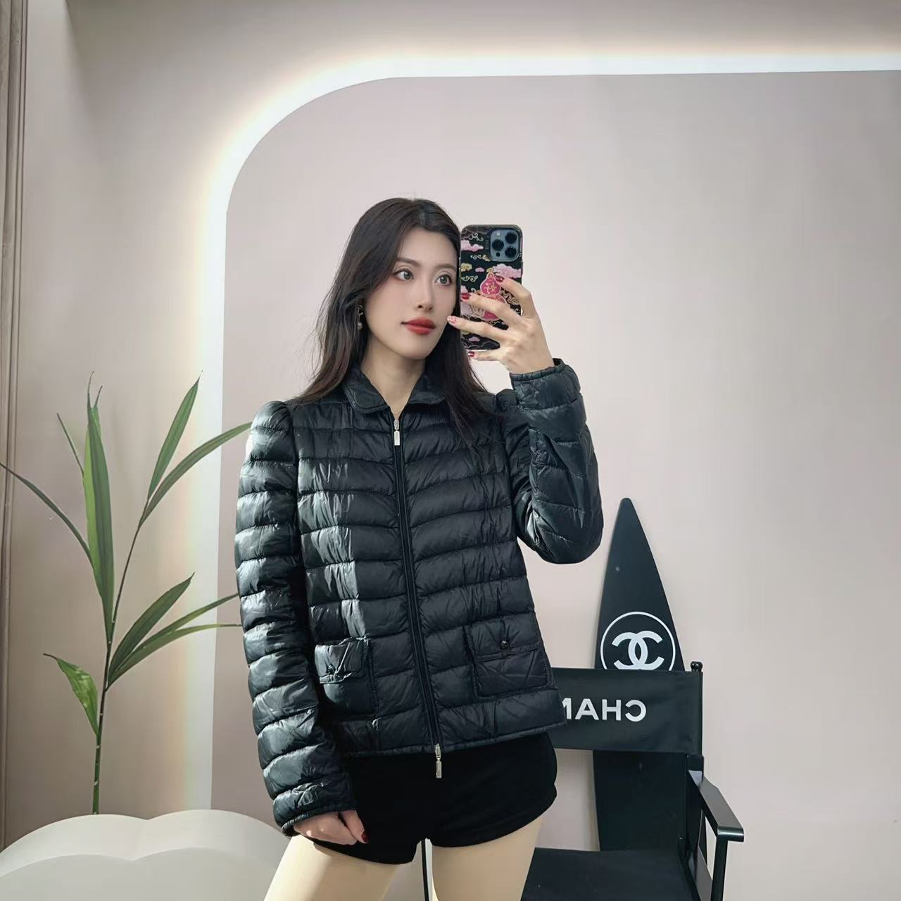 95新 MONCLER 麦殿/羽绒服黑色3码/250119VHHYW50
