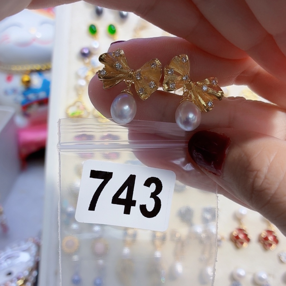 耳饰合金淡水珍珠