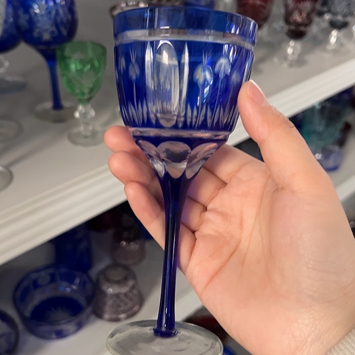 手柄款水晶玻璃微瑕一个