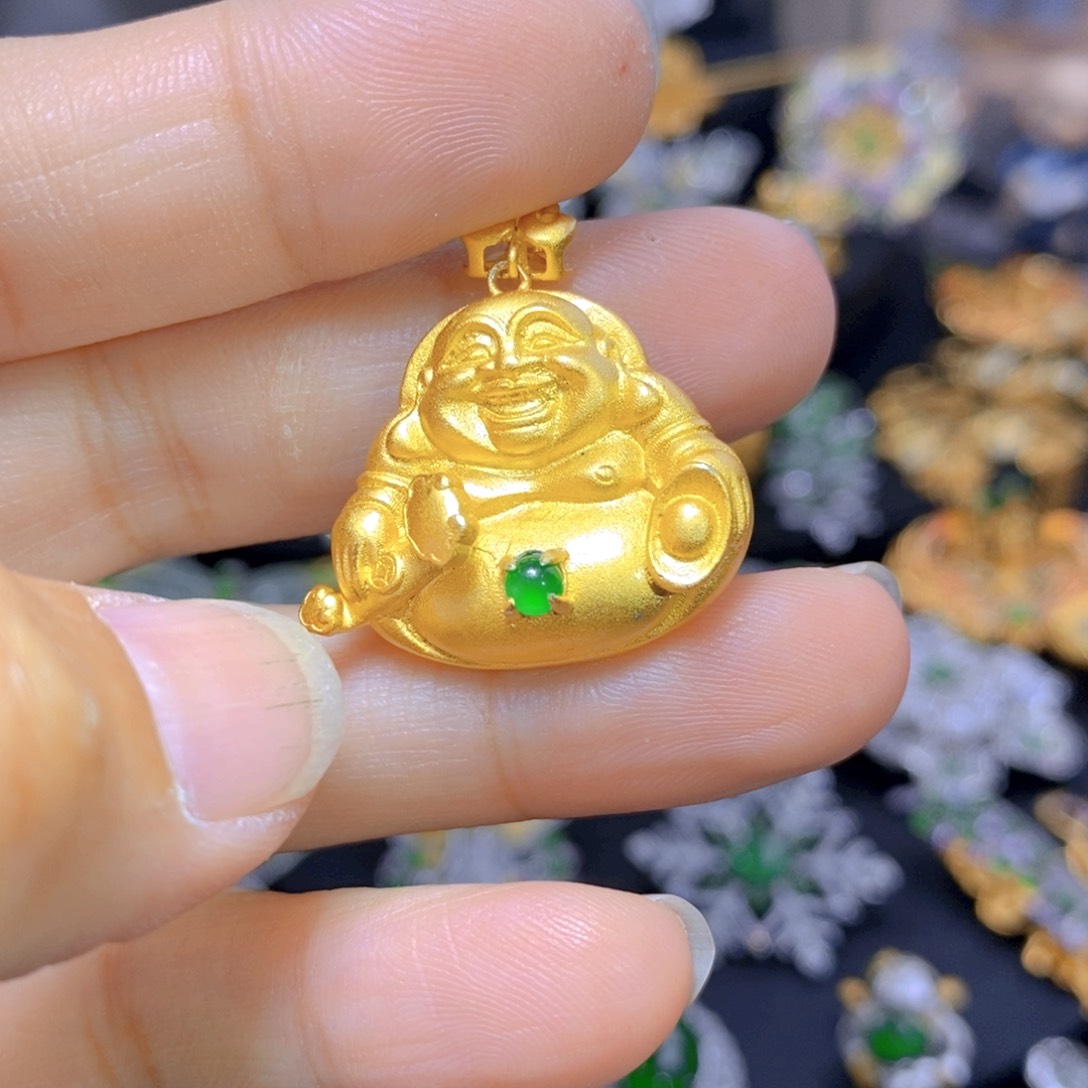 翡翠耳钉银S925镶嵌天然翡翠