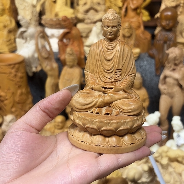 黄杨木黄杨木释迦摩尼佛