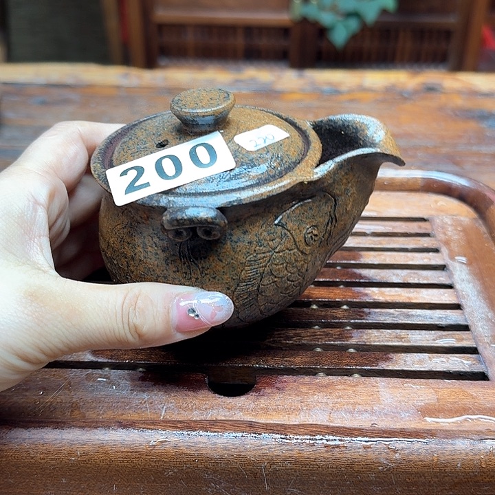 纯手工制作粗陶茶具