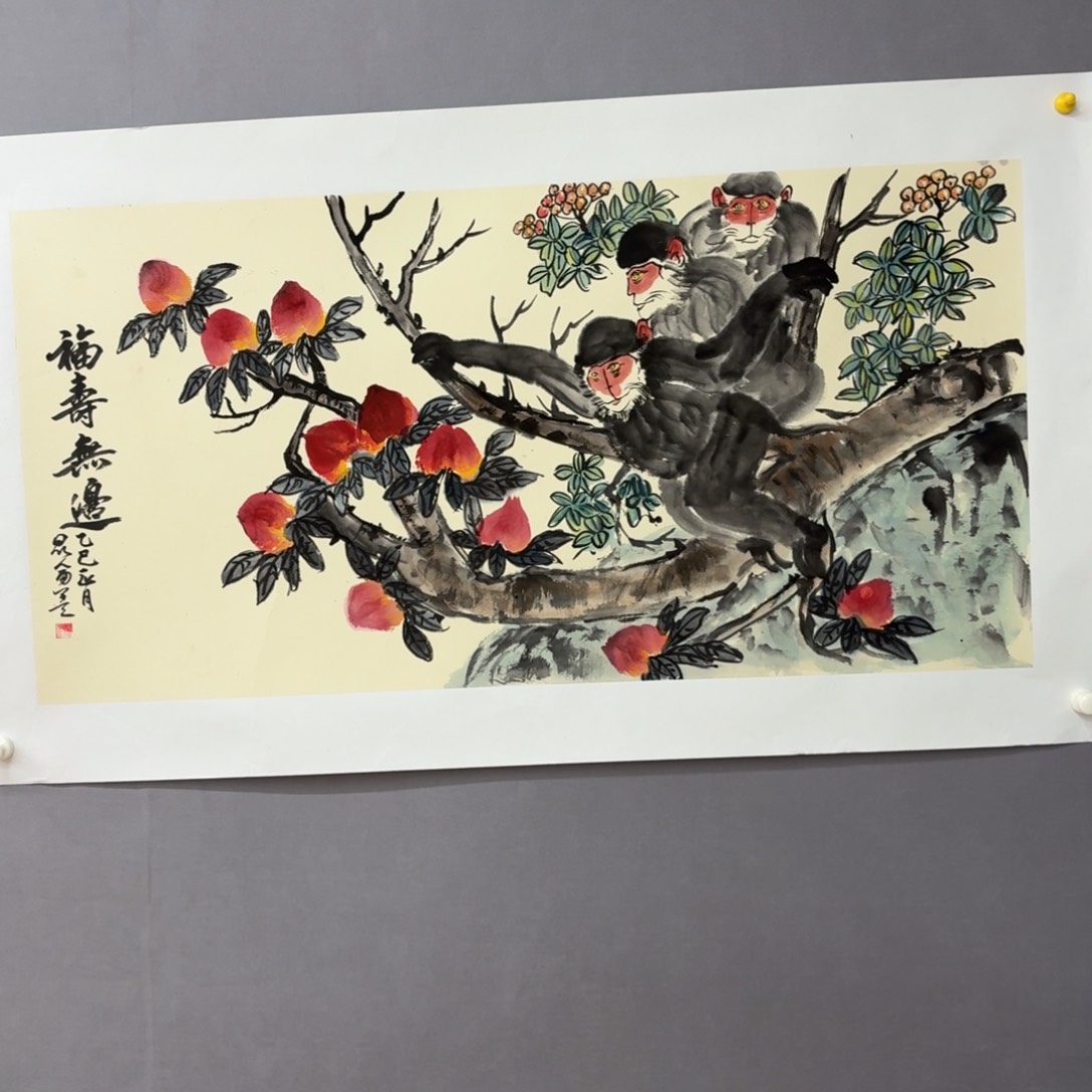 国画艺术家真人手绘