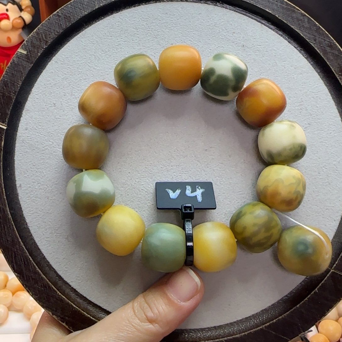 菩提根/象牙果手串卡20桶珠干磨微瑕