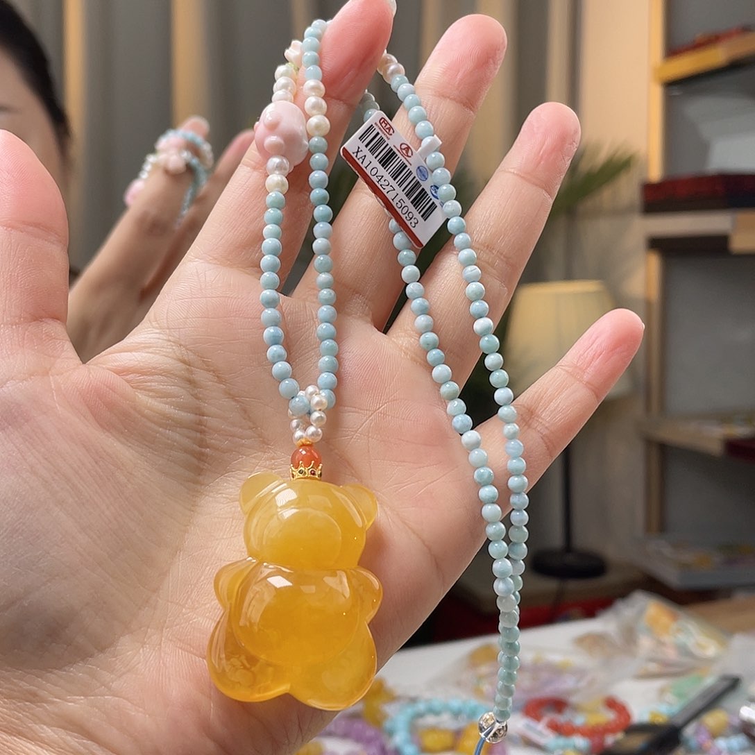 蜜蜡裸石未镶嵌蜜蜡吊坠