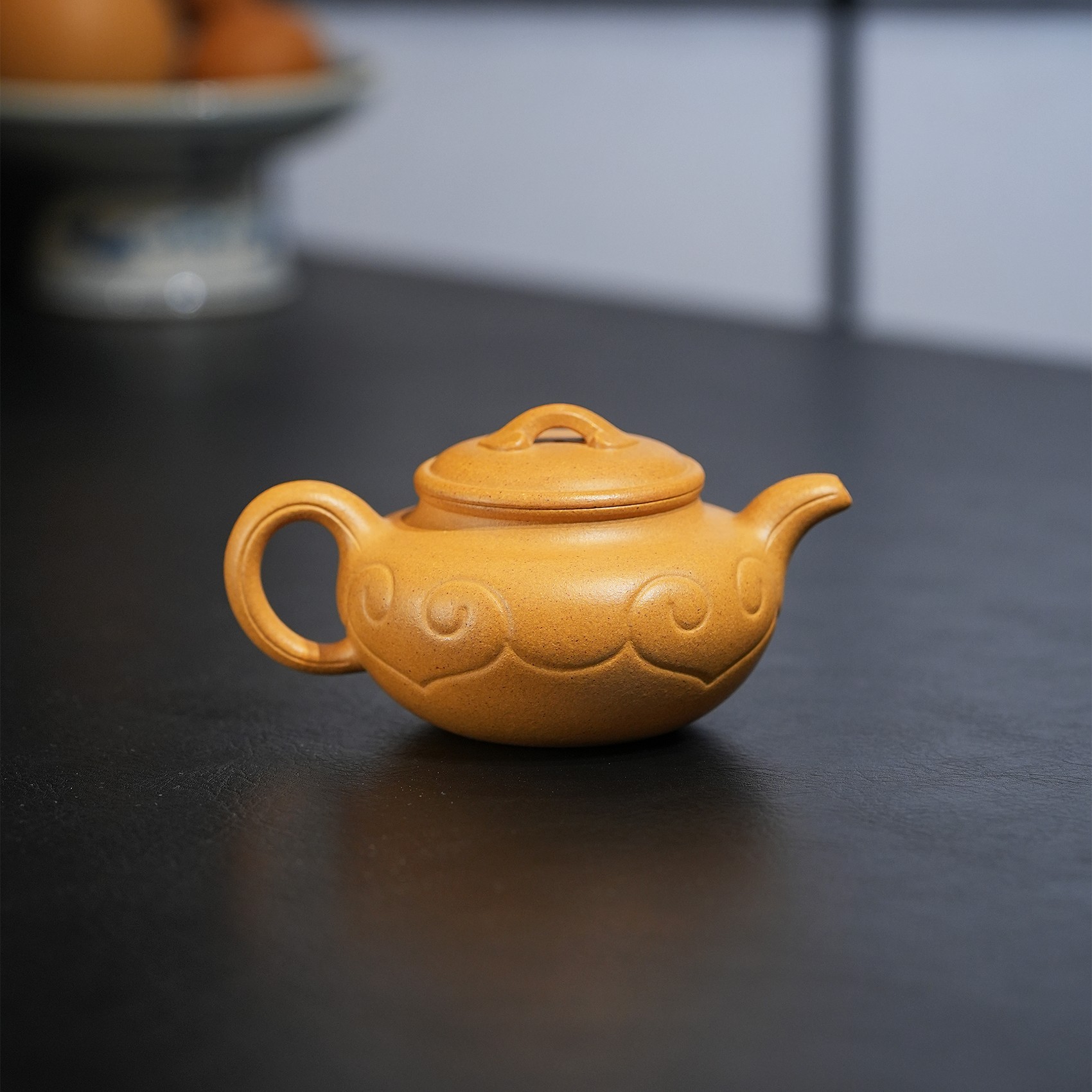 【顶蜀】仿古如意壶 老宕口黄金段200毫升丨宜兴紫砂壶高端茶器茶具