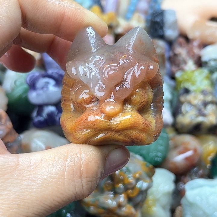 未镶嵌石英质玉珠宝奇石佘太翠醒狮