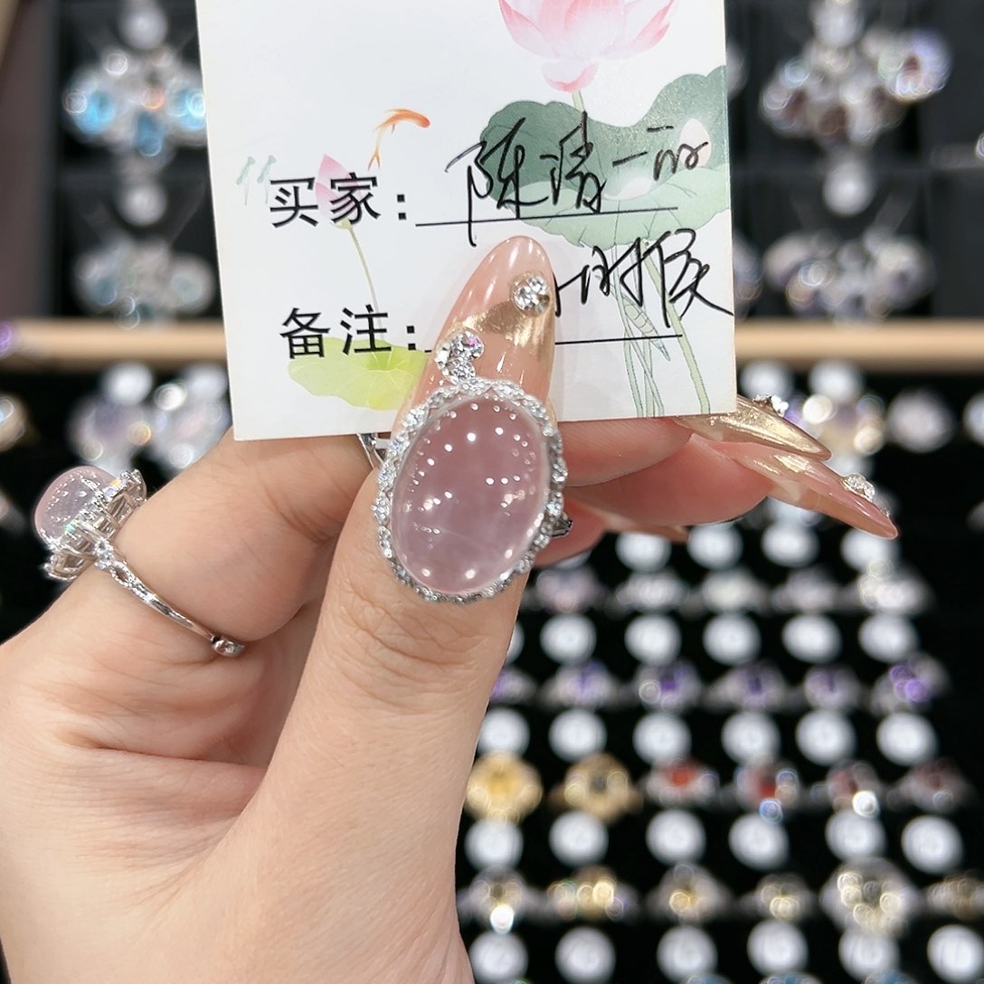 紫晶戒指银S925镶嵌戒指