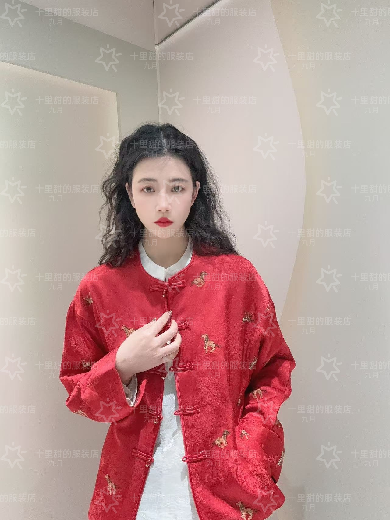 九月  新年好   新款汉服新中式刺绣重工国风上衣外套