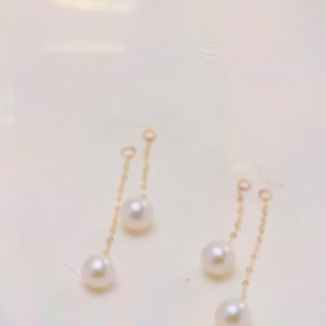 18K金镶嵌耳饰淡水珍珠