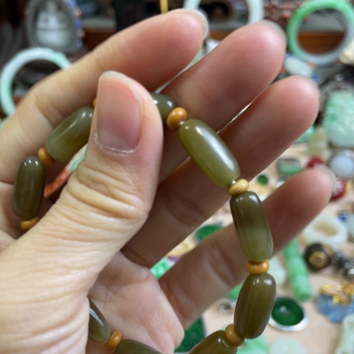 和田玉（糖玉）手链未镶嵌