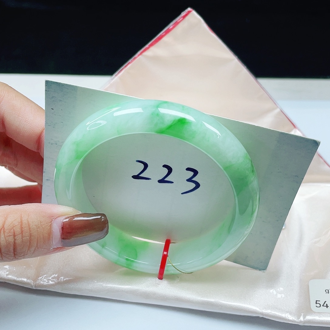 翡翠未镶嵌手镯 正圈54+