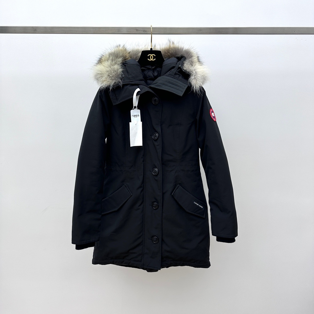 95新 CANADA GOOSE 加拿大鹅 黑色羽绒服 s码 01183
