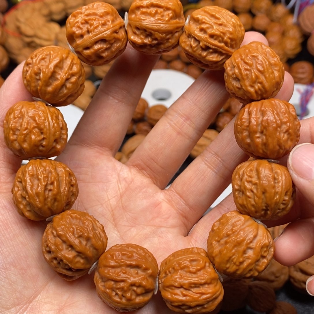 桃核手串麒麟粗筋