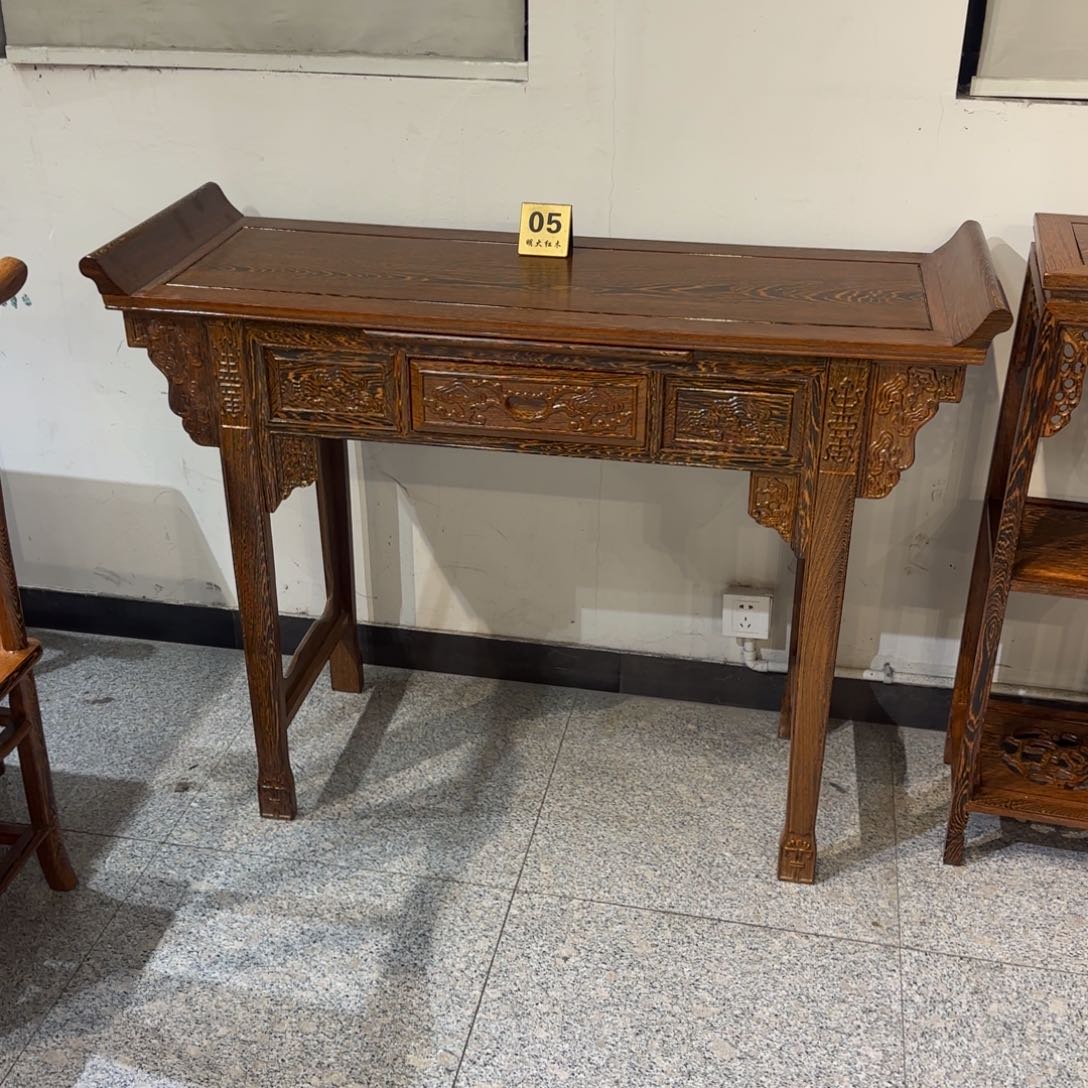 鸡翅木类成套家具毛****佬2米✖️50高108条案