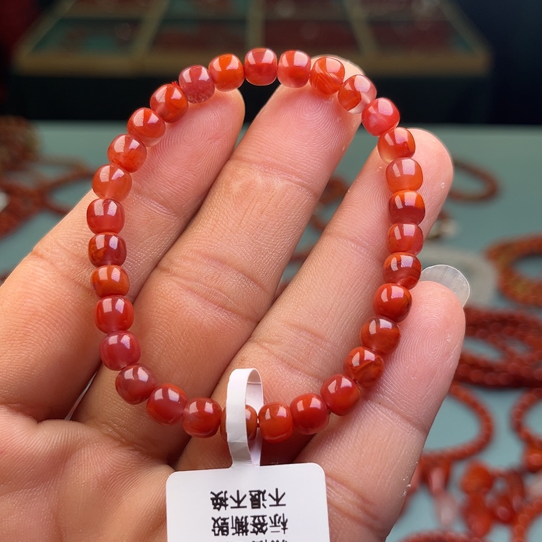 南红玛瑙未镶嵌手链老型卡6