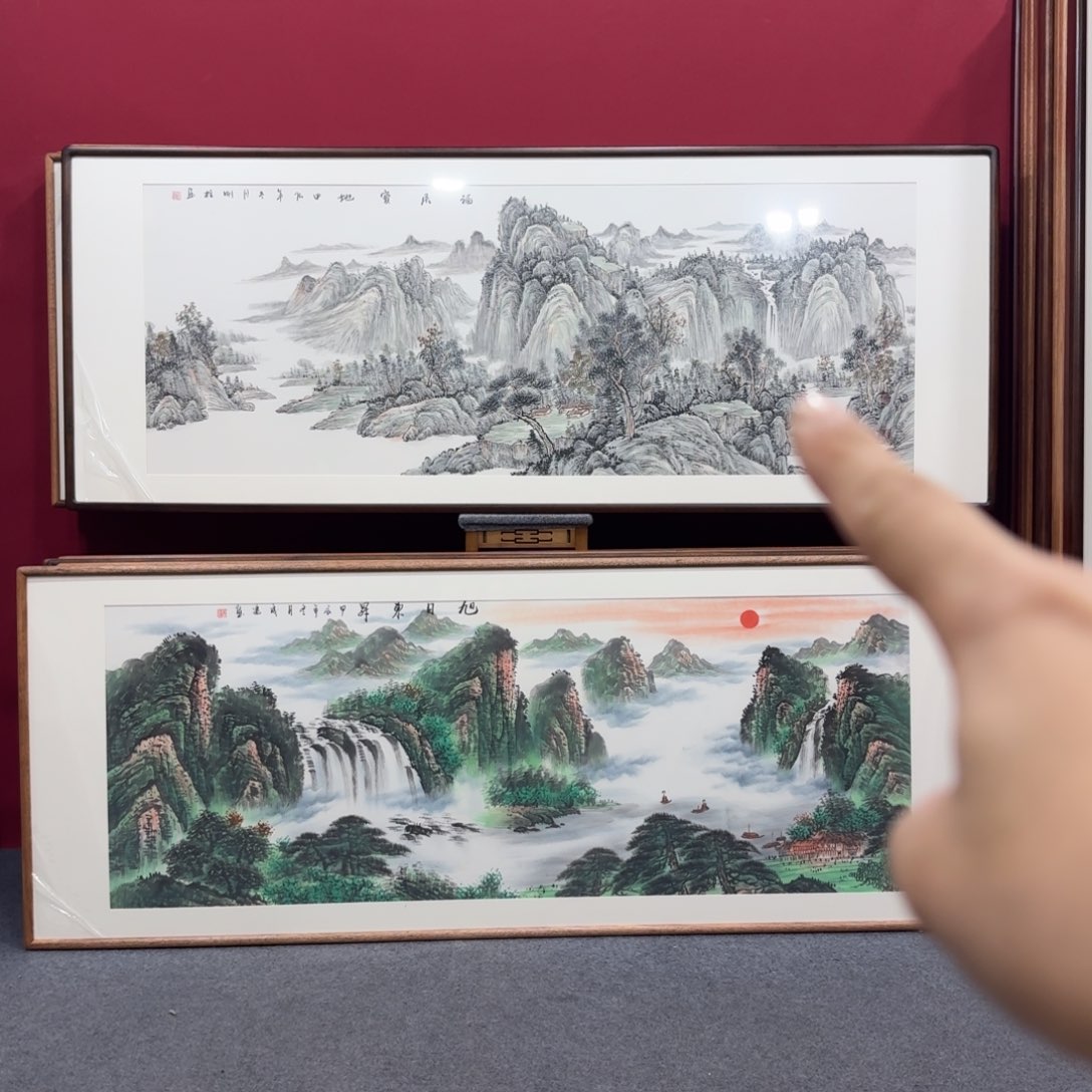 国画S***e手绘作品带框包邮