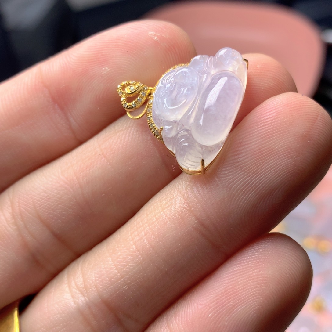 【闪购商品】翡翠颈饰18K金镶嵌翡翠
