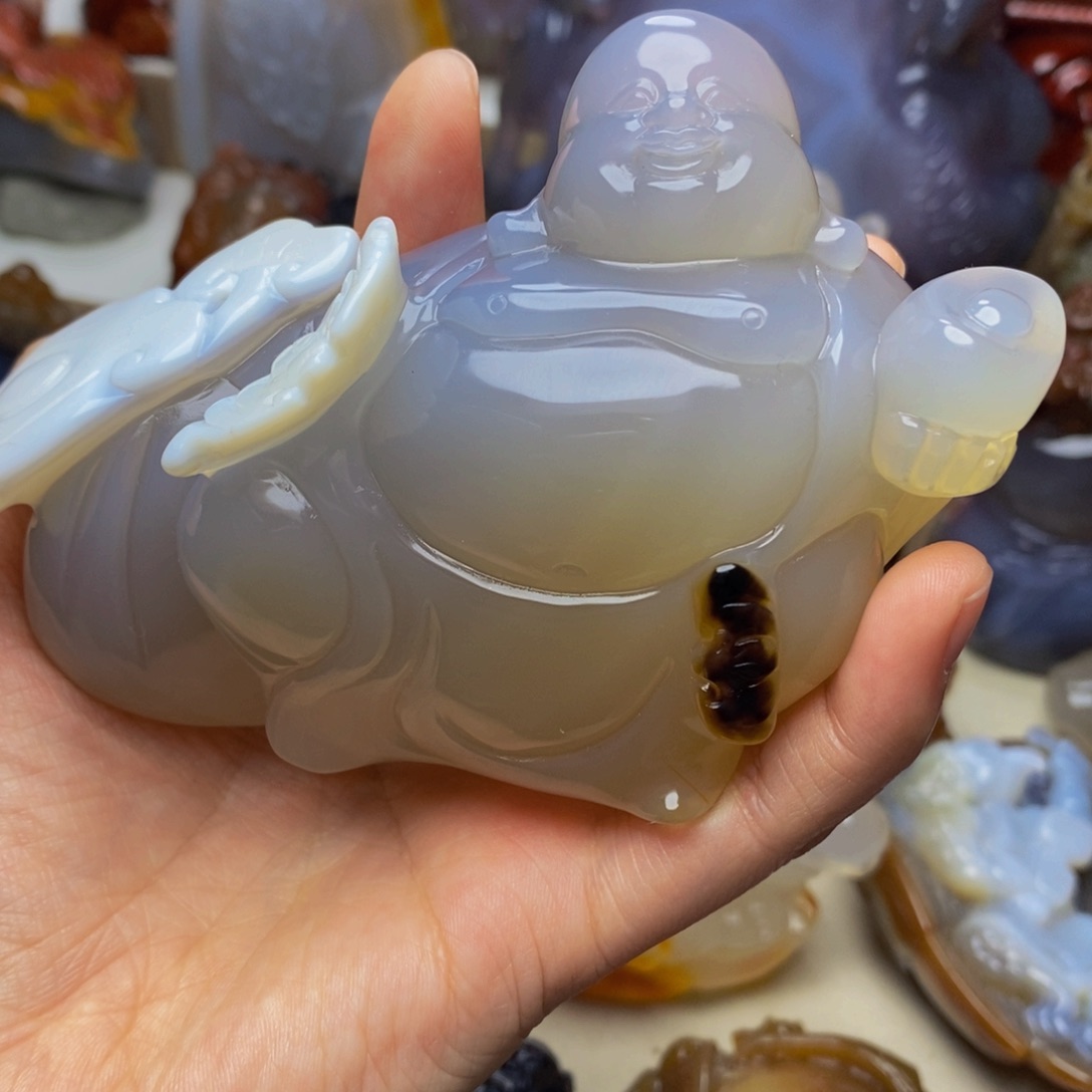 玛瑙/玉髓手把件未镶嵌