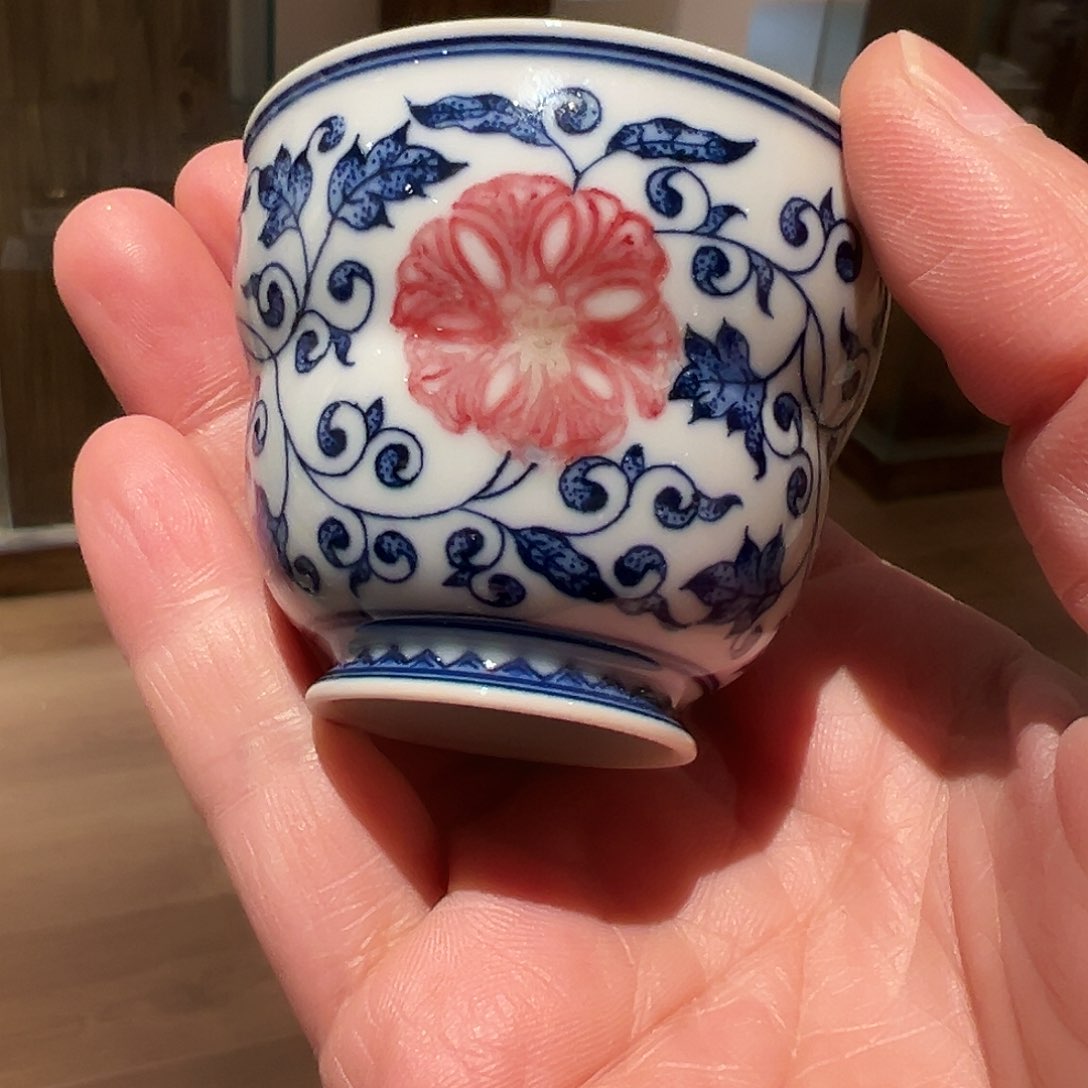 微瑕臻玉古坊原矿青花釉里红