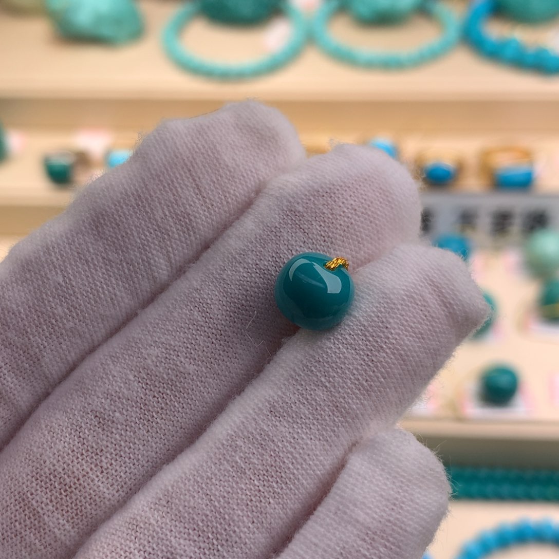 绿松石珠宝奇石未镶嵌8,5×7.3