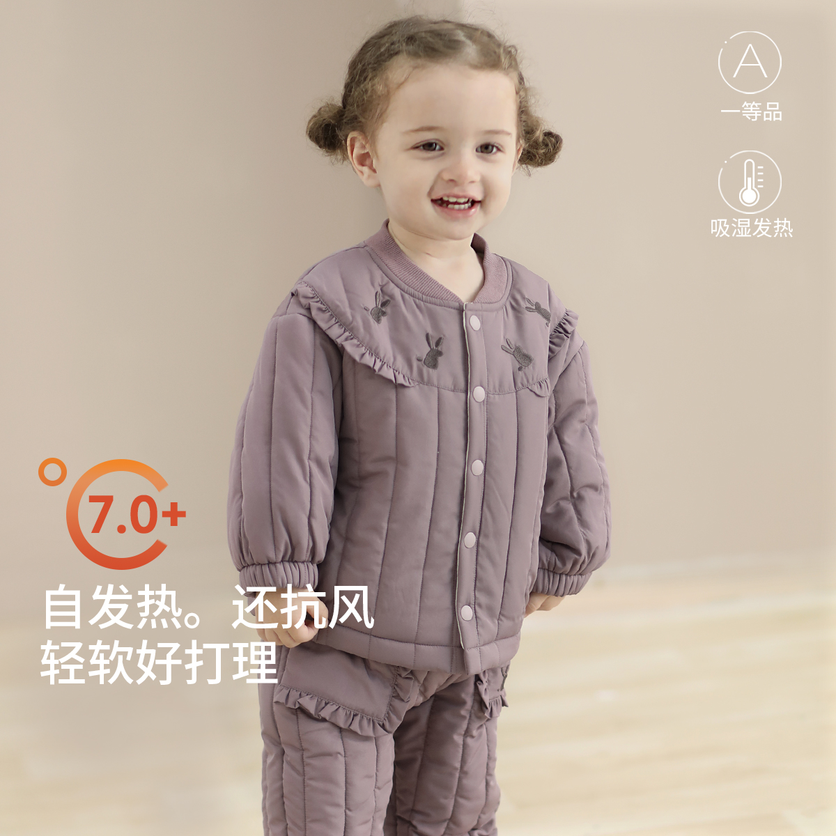 女童棉服2025新款冬季夹棉外套加厚保暖女宝宝棉袄秋冬儿童棉衣