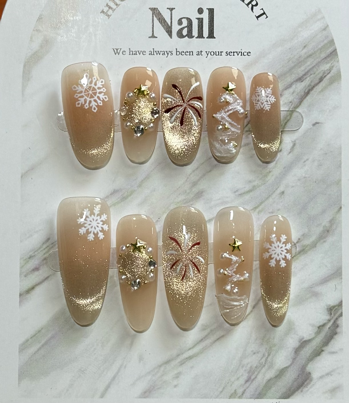 晚棠手工穿戴甲两单包邮c801