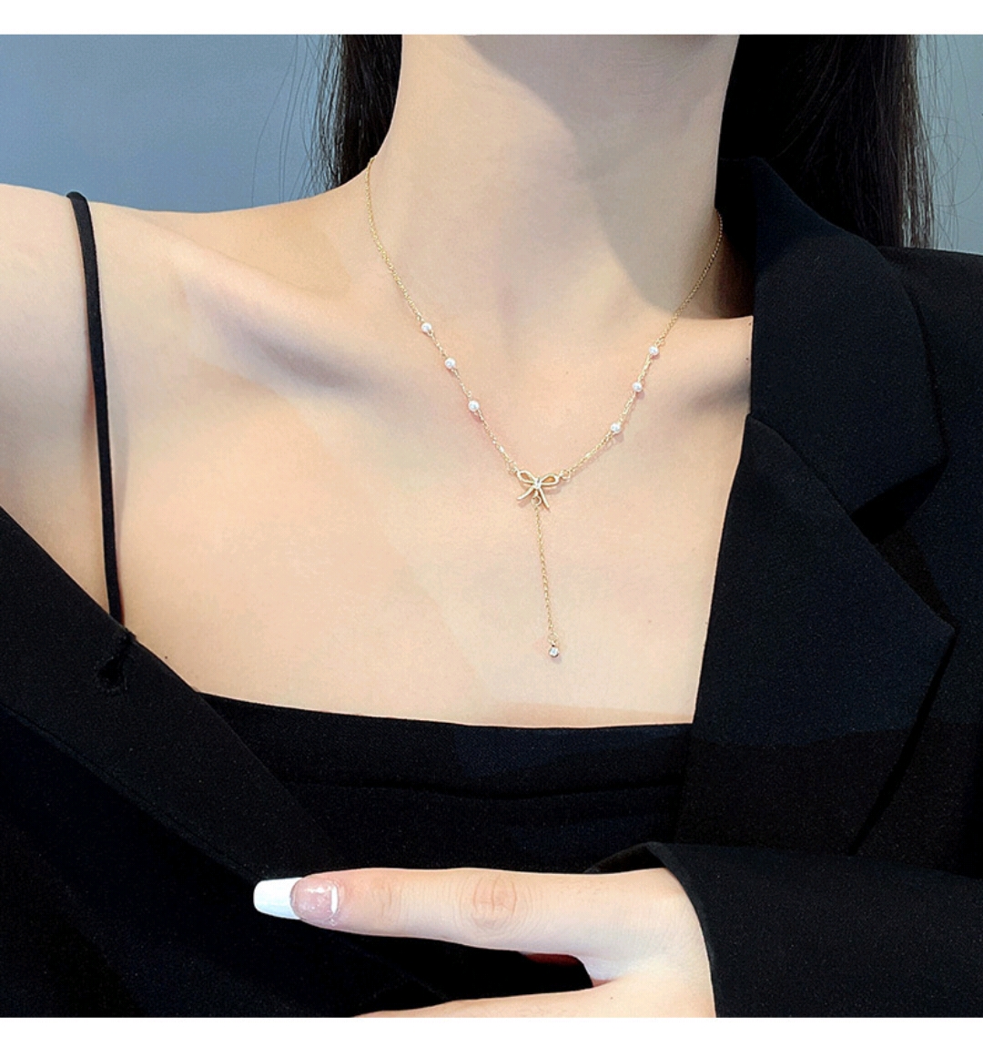 钛钢项链 几何形钛钢项链女ins小众设计感轻奢锁骨链