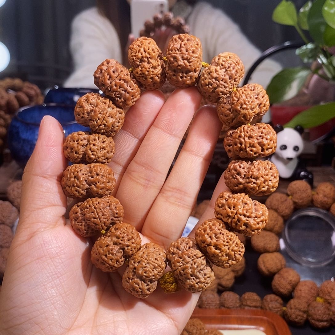 金刚菩提手串夹板蜂王23mm