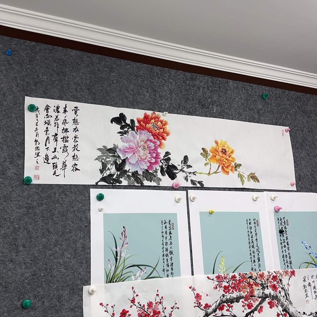 国画国画立体兰花
