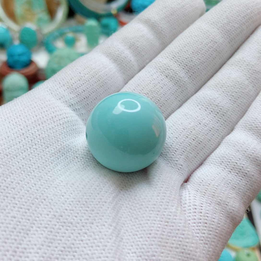绿松石未镶嵌珠子21.3mm