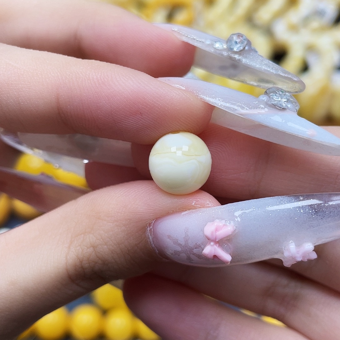 未镶嵌蜜蜡裸石10.8mm圆珠