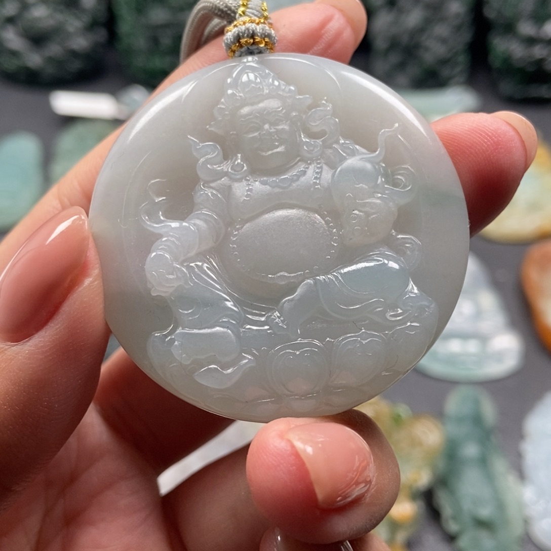 定制翡翠未镶嵌黄财神T