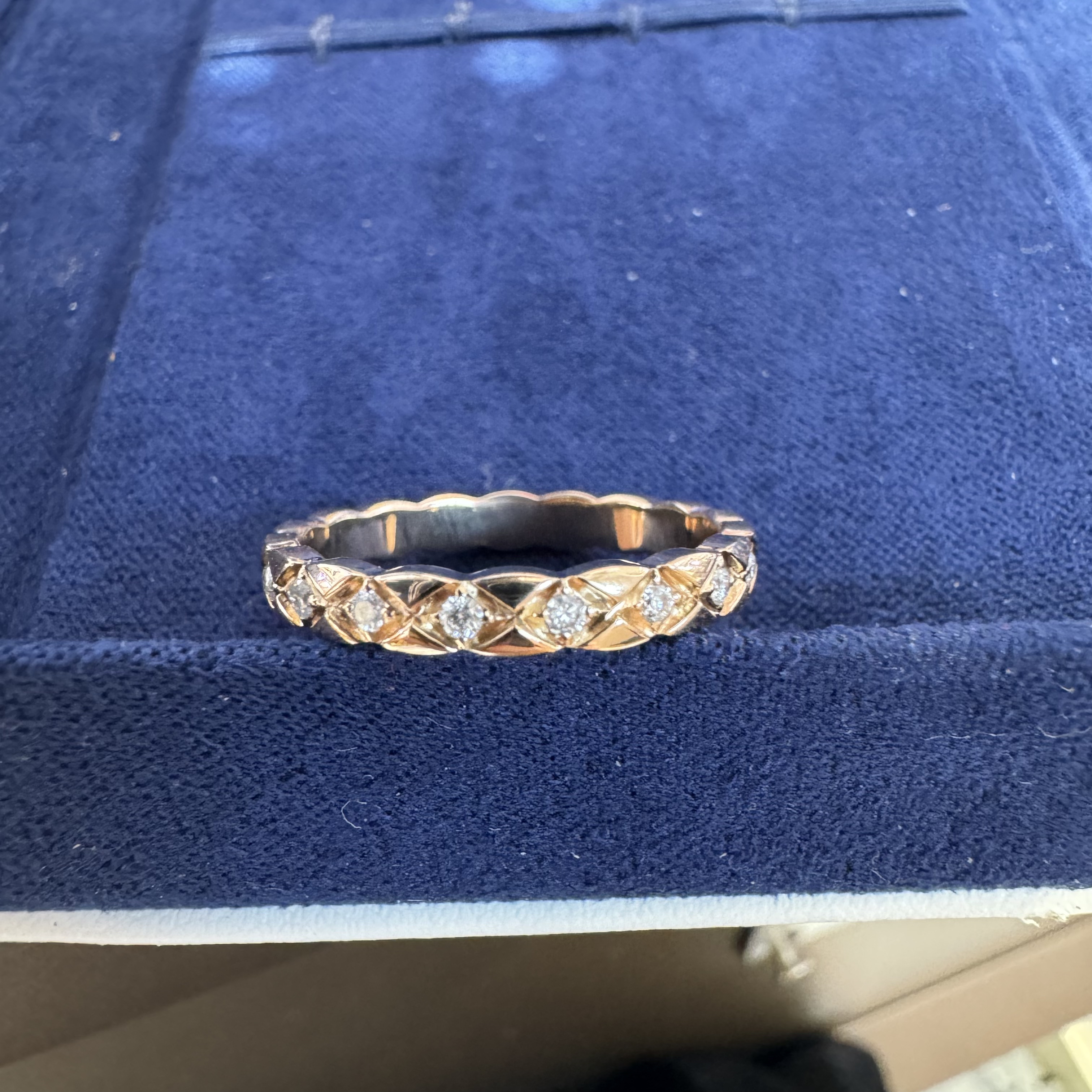 通体18K金钻石满圈戒指（拍下备注圈口）