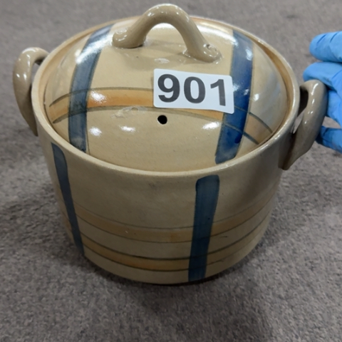 泥塑磁州窑出口土砂锅一只遐思