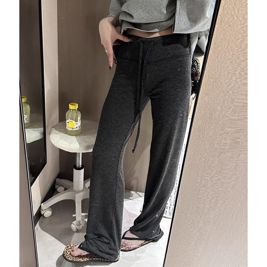 韩国代购.Call my name面膜裤 深灰色L25051785