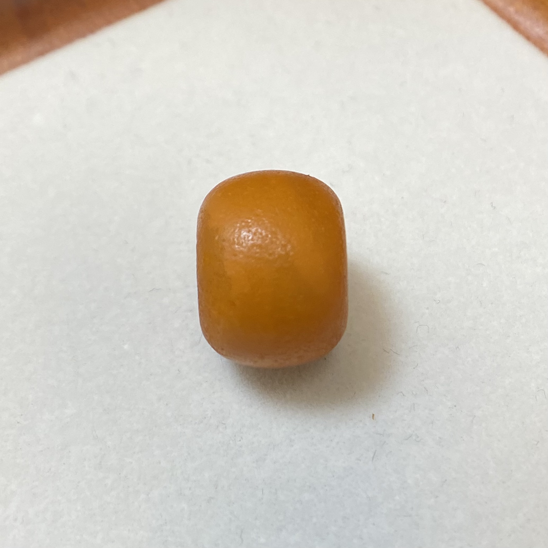 『顺亿天然蜜蜡』橘皮老蜡墩子面包圈尺寸14.6×10.7mm文玩配珠配饰
