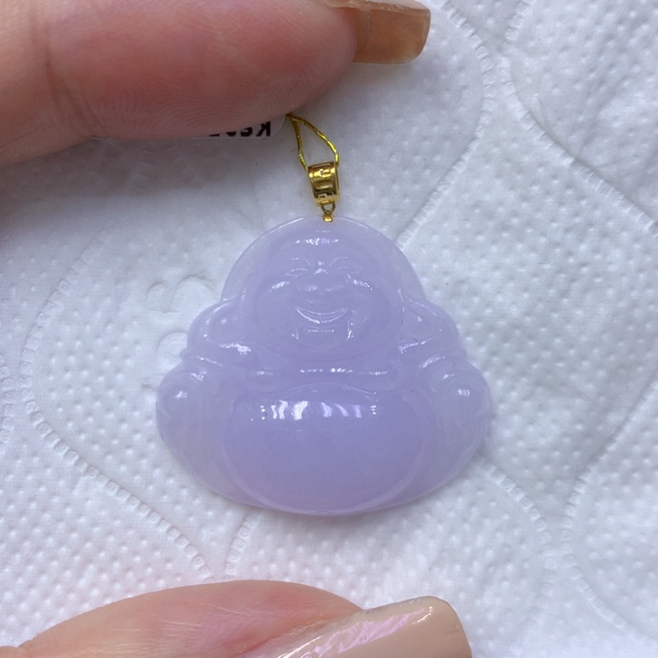 颈饰18K金镶嵌翡翠