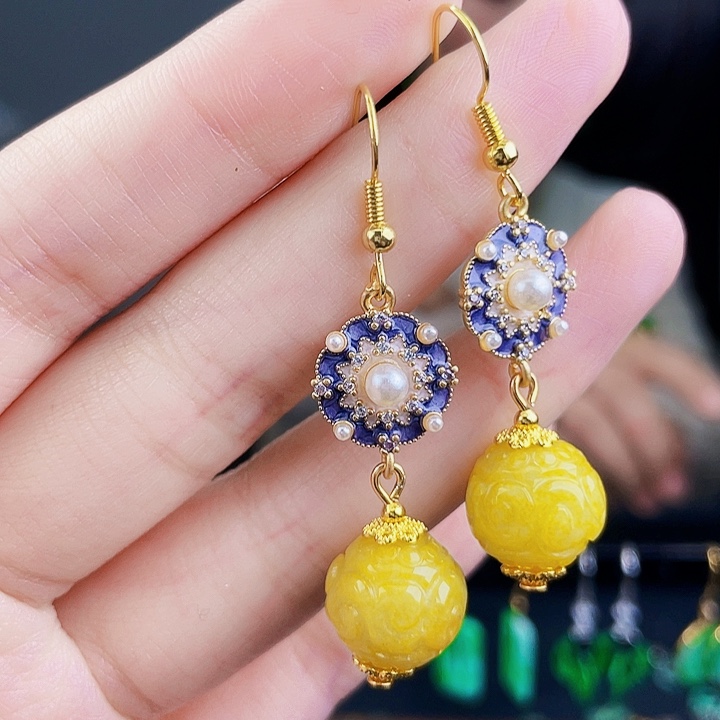 翡翠未镶嵌耳饰饰品