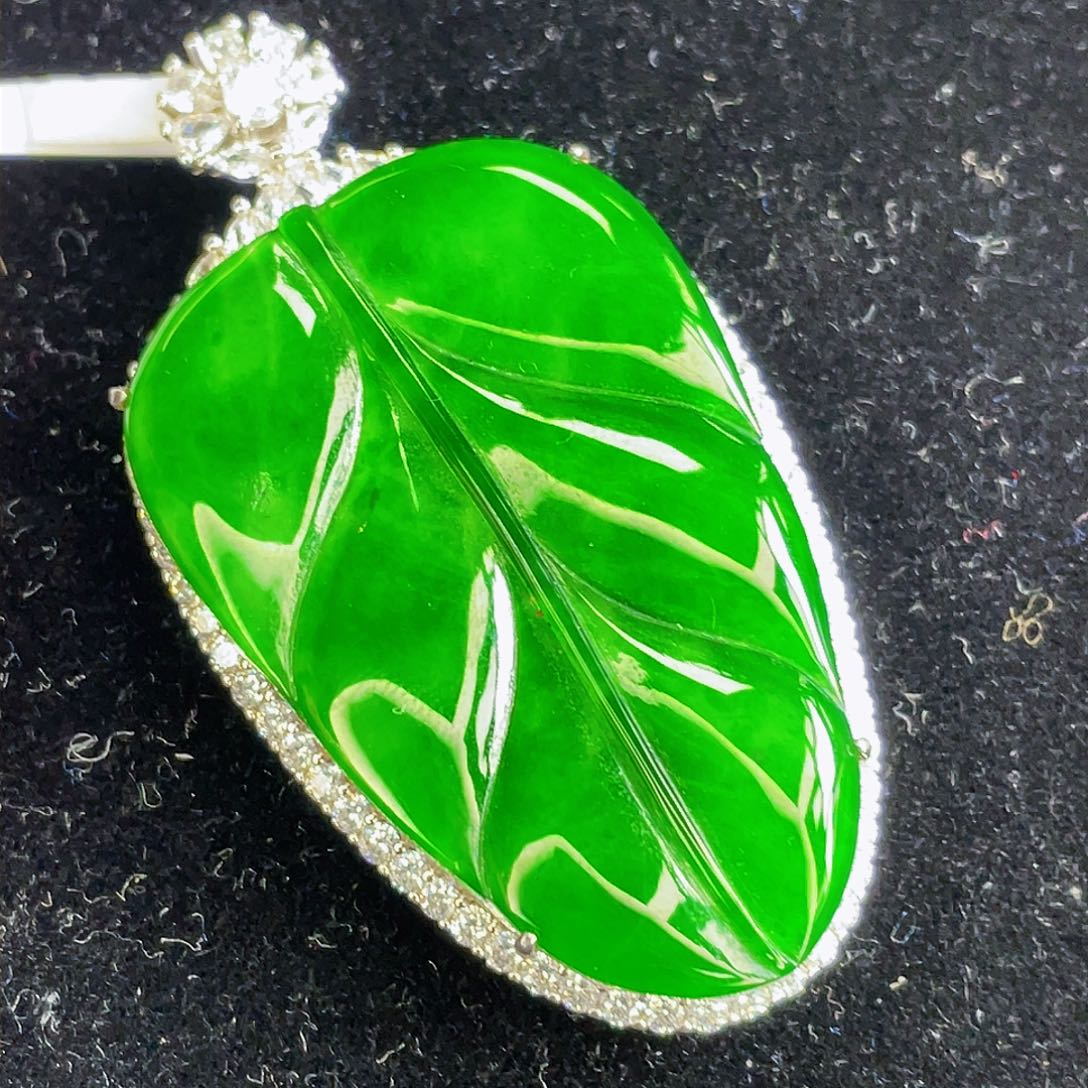 翡翠吊坠(不含链)银S925镶嵌