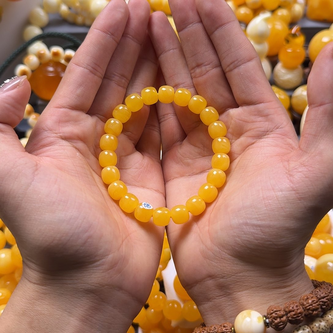 琥珀珠宝奇石未镶嵌同料老型10mm