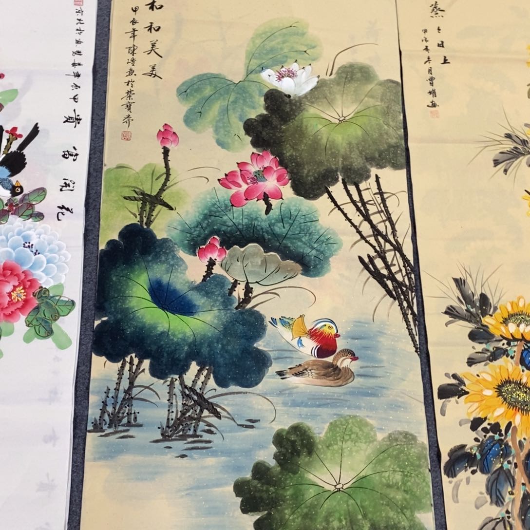 国画尺寸140✖️70四尺纯手绘国画