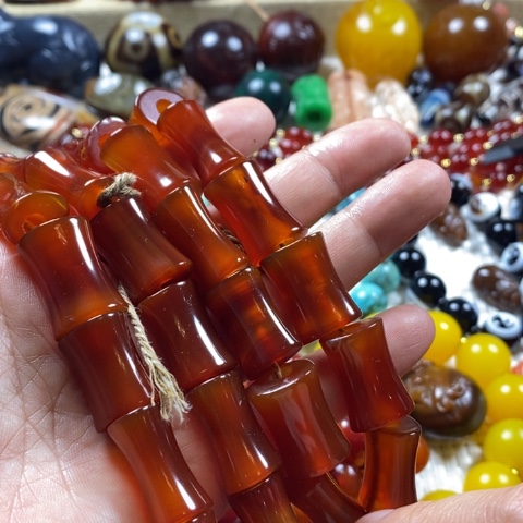 珍***米玛瑙/玉髓未镶嵌挂件