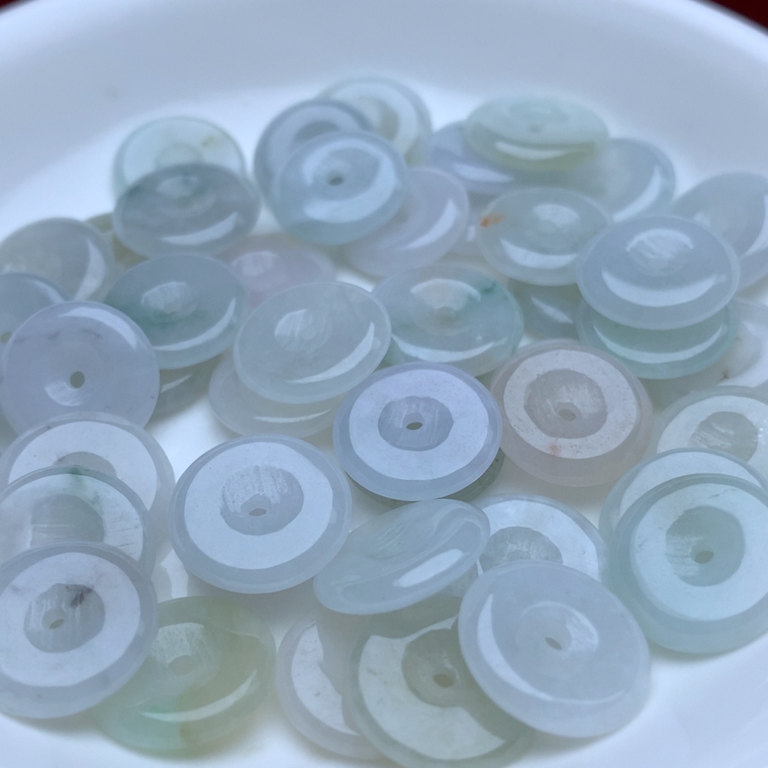 【闪购商品】翡翠手链未镶嵌卡14冰平安扣10个