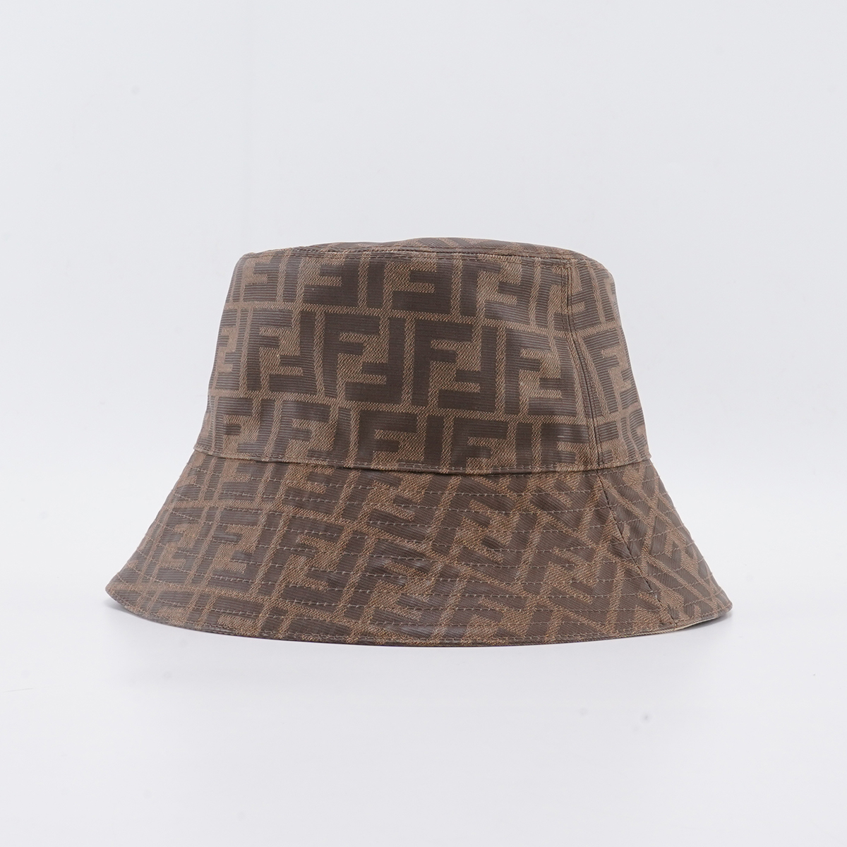 未使用 FENDI/芬迪 聚酯纤维/TH1171/牛仔帽子棕色奢侈经典印花