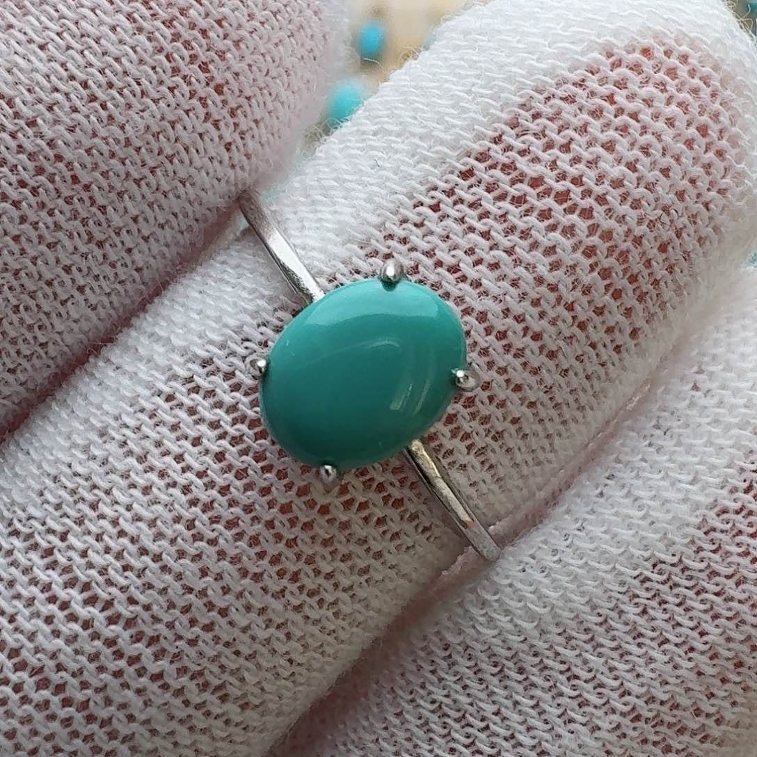 绿松石珠宝奇石银S925镶嵌