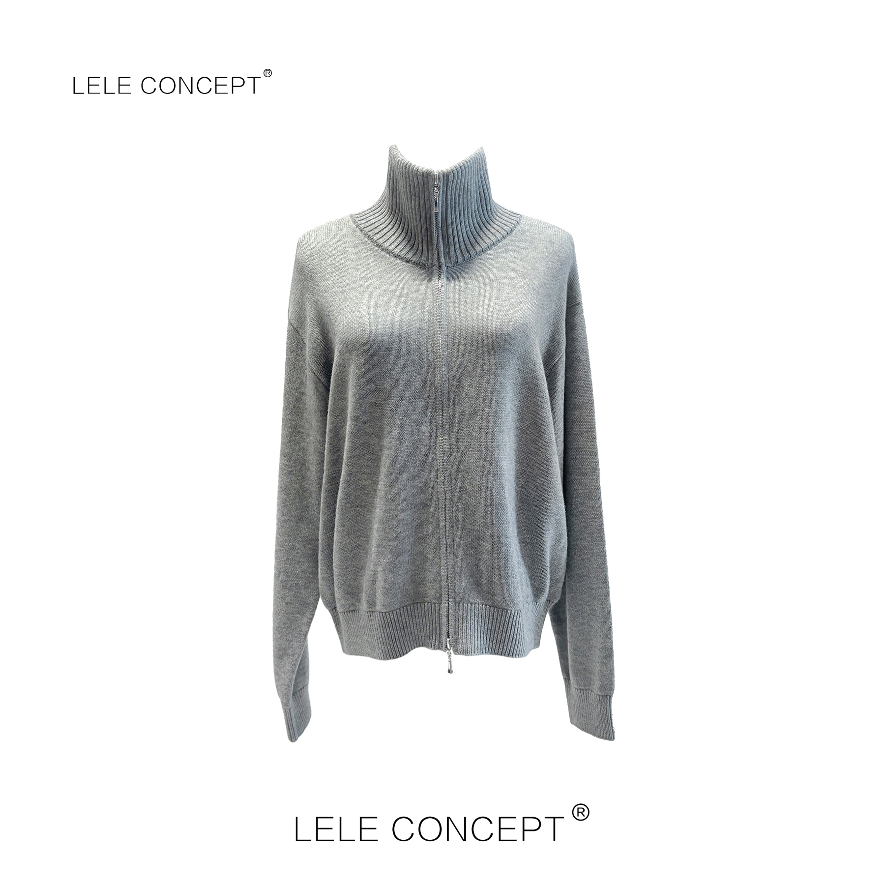 LELE CONCEPT丨【如一】时髦舒适休闲风拉链毛衣FA25D0059Y