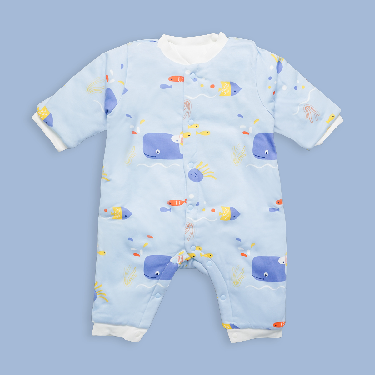 新生儿A类100棉婴儿厚款连体服加厚棉服婴儿连体服