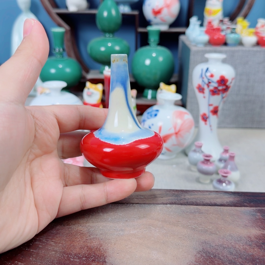 陶瓷手工小花器摆件